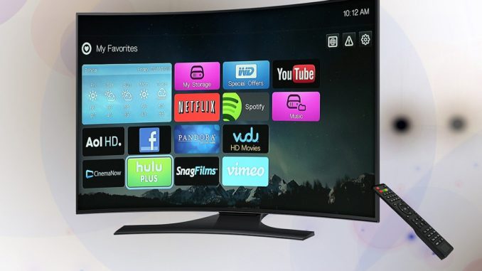 Neuer Curved TV mit Fernbedienung