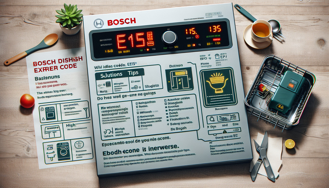 Abfluss und Pumpe kontrollieren und reinigen -  Bosch Spülmaschine Fehler E15 – Lösungen und Tipps