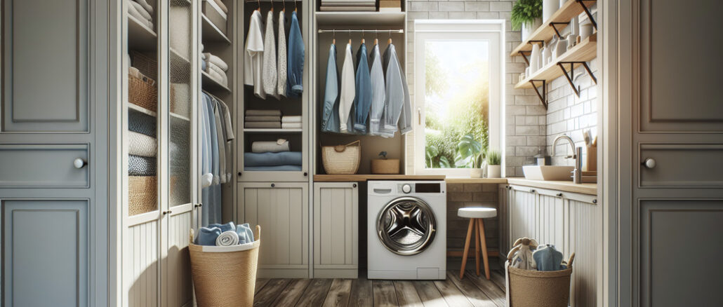 Waschmaschine Trockner Schrank – Ordnung in der Waschküche