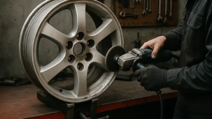 Felgenreparatur in der Werkstatt